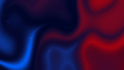 Swirling red and blue with scattered dots