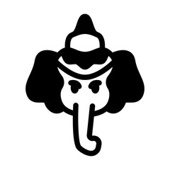ganesha elephant glyph style