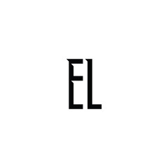 EL monogram logo design letter text name symbol monochrome logotype alphabet character simple logo