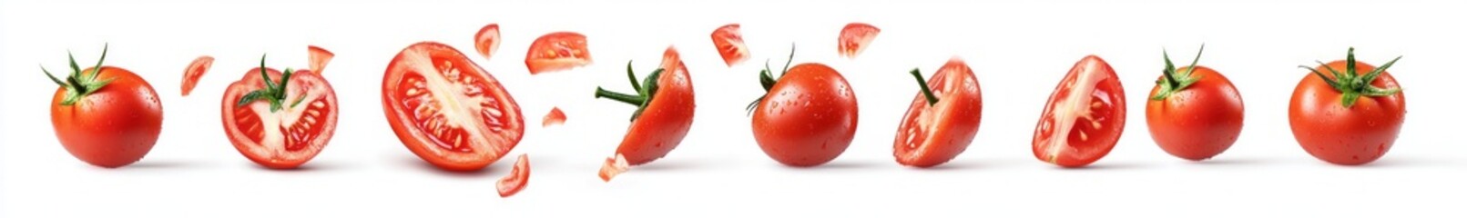 Fresh Tomatoes with Water Droplets