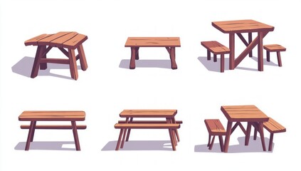 Vintage Wooden Outdoor Furniture Collection