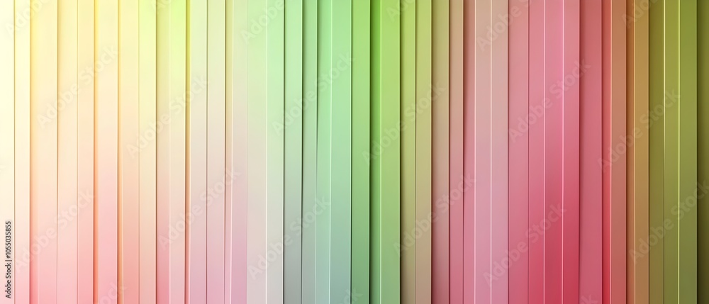 Poster a vibrant abstract pattern featuring vertical stripes in soft pastel colors, creating a soothing and