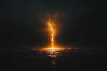 Obraz premium Dramatic Lightning Storm at Night