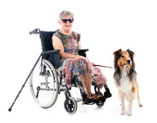 wheelchair in studio