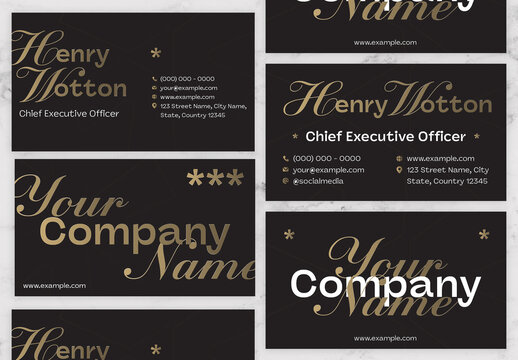 Black And Gold Business Card