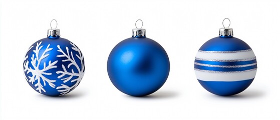 Elegant Blue and Silver Baubles