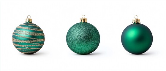 Green Ornaments with Various Textures