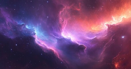 Obraz premium Cosmic Nebulae: A Celestial Dance