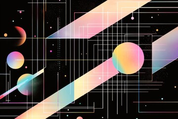 Abstract Colorful Geometric Design