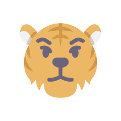 bengal tiger flat style