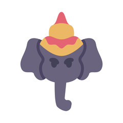 ganesha elephant flat style