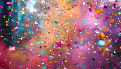 Confetti Floating in the Air