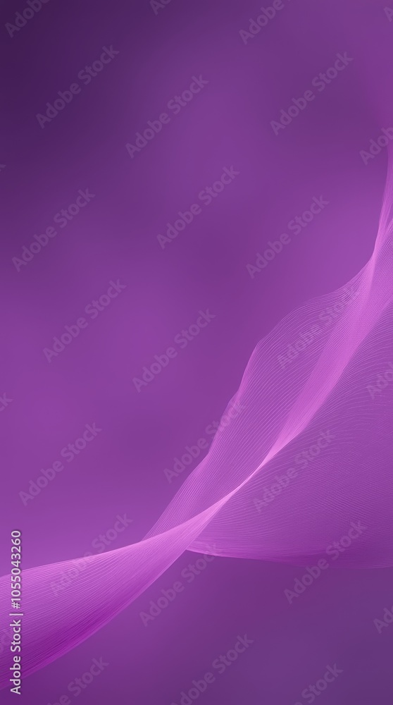 Poster delicate purple veil floating on a soft gradient background, creating a sense of grace and lightness