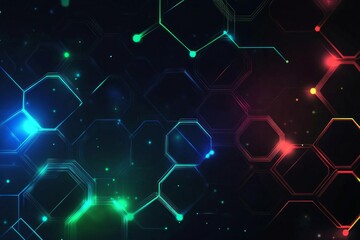 Obraz premium Abstract Hexagon Technology Art