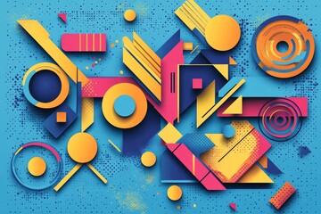 Abstract Geometric Shapes Design