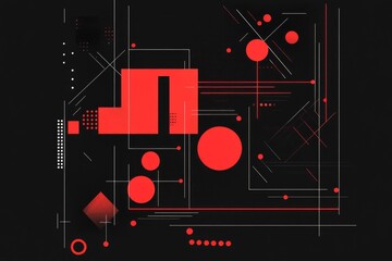 Abstract Geometric Shapes Design