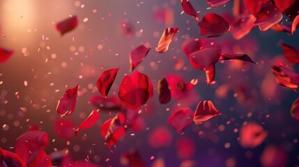 Falling Rose Petals