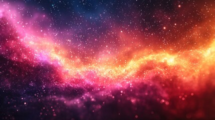 Fototapeta premium Vibrant cosmic nebula illuminating the night sky with colorful gas clouds and shimmering stars