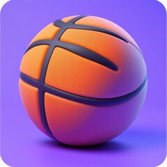 Fototapeta premium Orange Basketball 3D Render