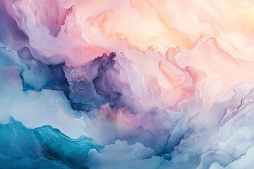 Abstract Fluid Art with Soft Colors