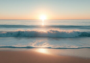 Fototapeta premium Sunrise Serenity on the Beach