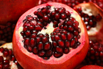 Pomegranate, tasty, delicious and juicy fresh food