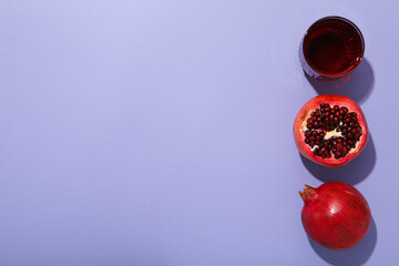 Pomegranate juice, tasty, delicious and fresh drink
