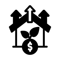property growth investment glyph style