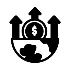 word investment growth glyph style