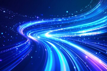 Fototapeta premium Abstract Speed Lines in Blue