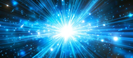 Naklejka premium Abstract Blue Light Burst