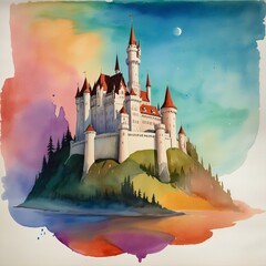 Enchanted Kingdom: A Magical Journey Through European History - Watercolor Illustration