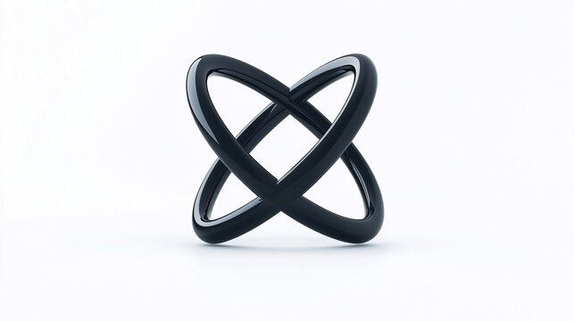 3D front view of an isolated angstrom symbol on a white background, signifying a unit for atomic scale measurements.