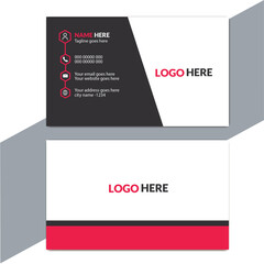 Elegant Business Cards for Consultancy Professionals. Layout in square size. Horizontal clean teamplate vector design