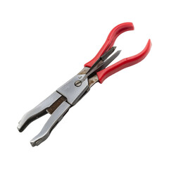 Obraz premium Red Handle Pliers with Black Background