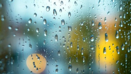 Rainy Day Reflections on Glass