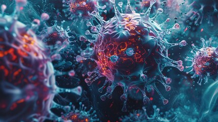 Enormous virus structure depicted in a 3D digital rendering.