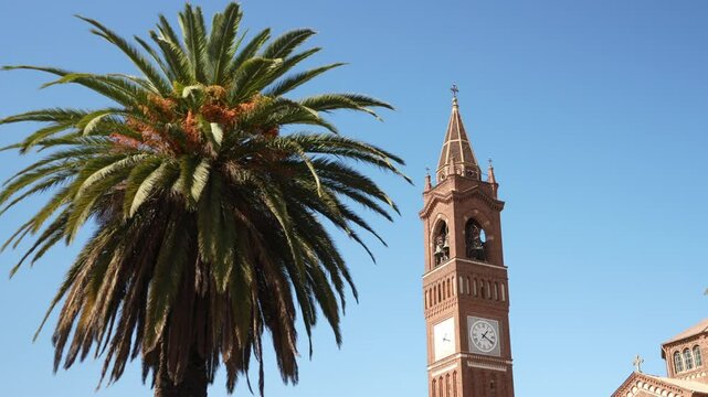 Bell tower of Church of Our Lady of the Rosary, Asmara. Static view