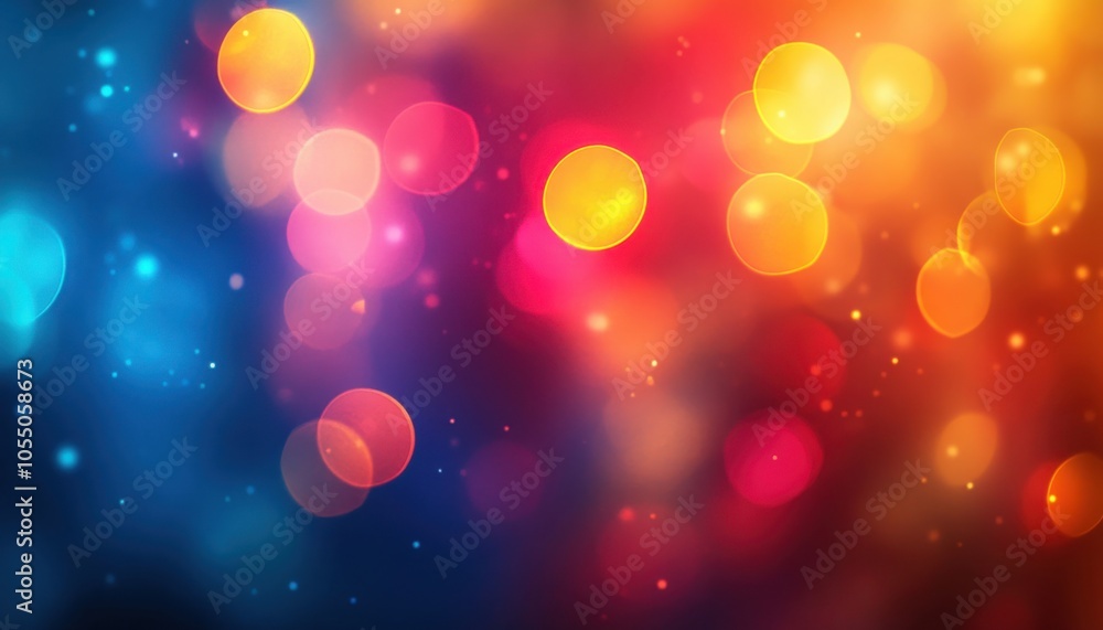 Poster abstract colorful bokeh lights create a vibrant and dynamic atmosphere