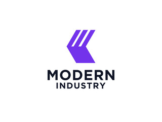 Initial Letter K Logo. Fortuna Blue Circle with Negative Space Hand Drawn K Letter inside isolated on White Background. Use for Branding Logos.