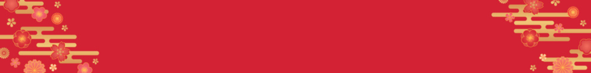 赤の和柄背景素材