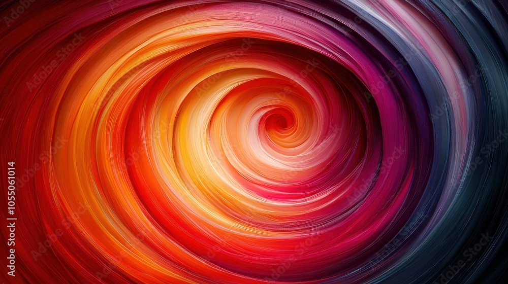 Poster vibrant abstract swirl of colors showcasing dynamic movement and energy in a blend of warm and cool 