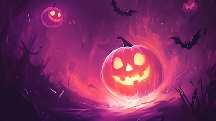 Halloween artistic brushstroke background with a spooky theme