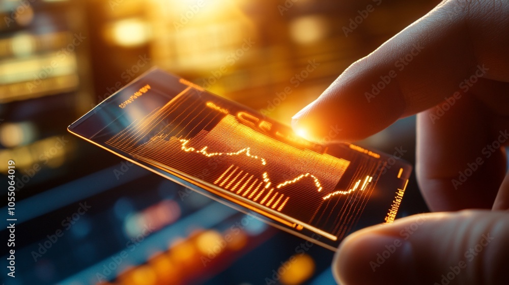Poster hand holding investment chart with return data