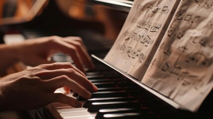 Playing Piano, Hands on the Keys
