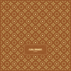 beautiful pattern with multiple floral ornaments and brown background