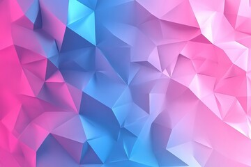 Fototapeta premium Abstract pink and blue geometric pattern with low poly style.