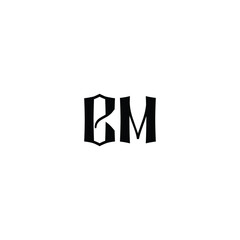 EM monogram logo design letter text name symbol monochrome logotype alphabet character simple logo