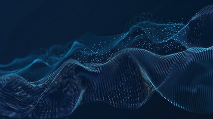 Abstract Blue Digital Wave