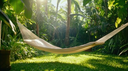 Peaceful Garden with Hammock for Relaxation